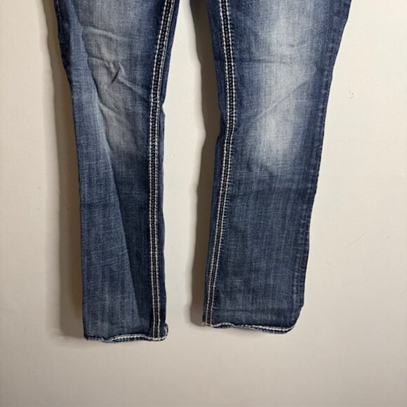Rock Revival Women's Simona Bootcut Jeans Rhinestone Embroirdered Size 30 - Picture 3 of 7